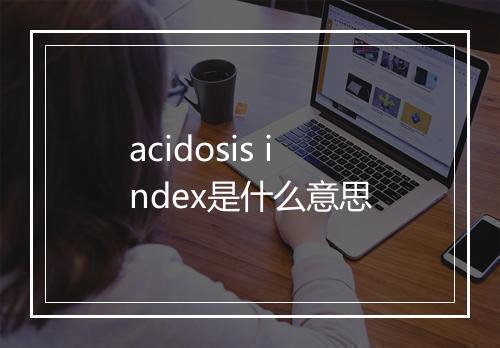 acidosis index是什么意思