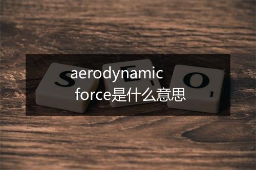 aerodynamic force是什么意思