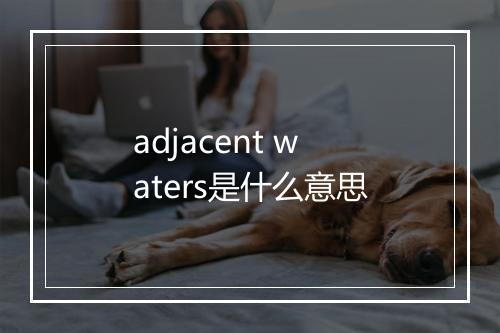 adjacent waters是什么意思