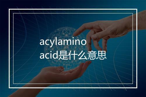 acylamino acid是什么意思