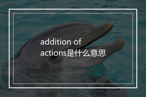 addition of actions是什么意思