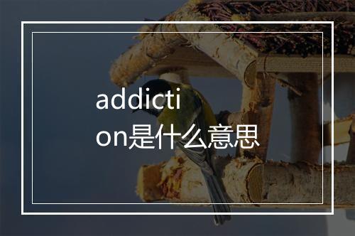 addiction是什么意思