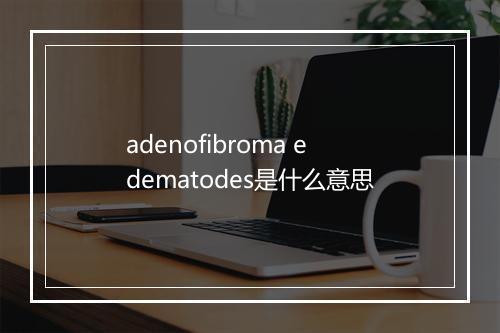 adenofibroma edematodes是什么意思