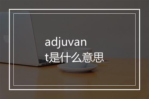 adjuvant是什么意思