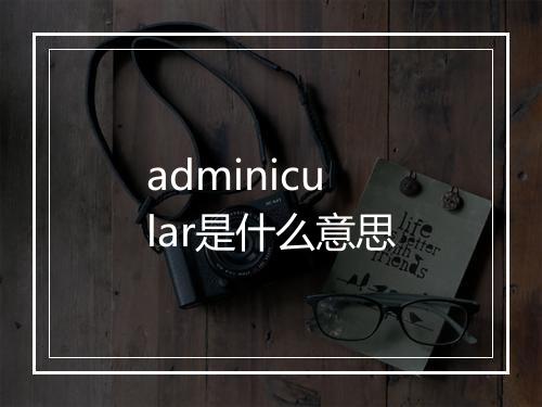 adminicular是什么意思