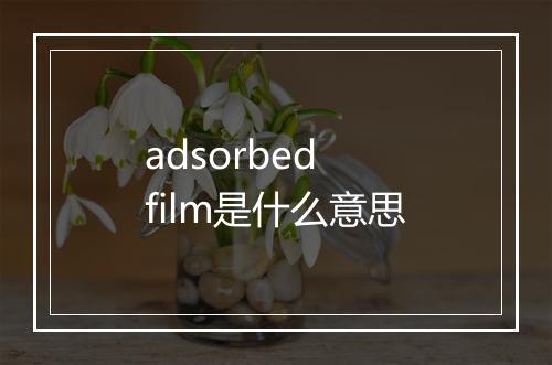 adsorbed film是什么意思