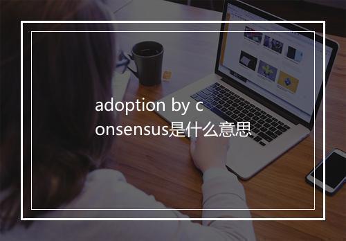 adoption by consensus是什么意思