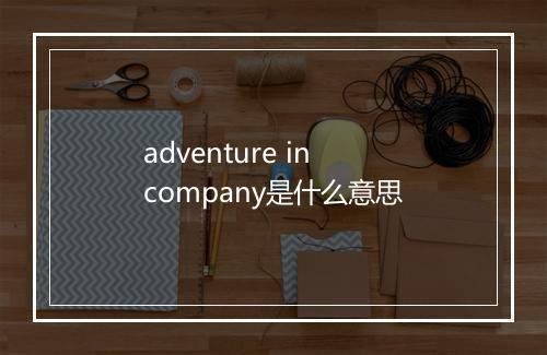 adventure in company是什么意思