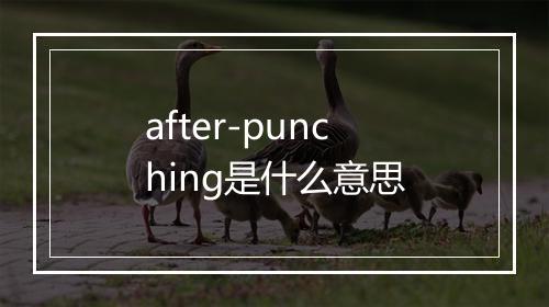 after-punching是什么意思