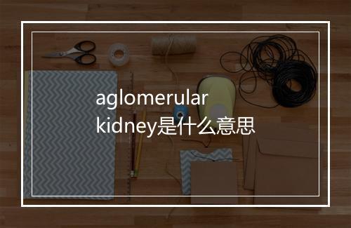 aglomerular kidney是什么意思