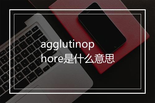 agglutinophore是什么意思