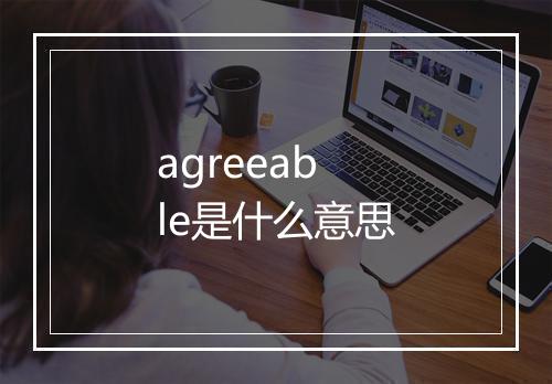 agreeable是什么意思