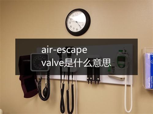 air-escape valve是什么意思