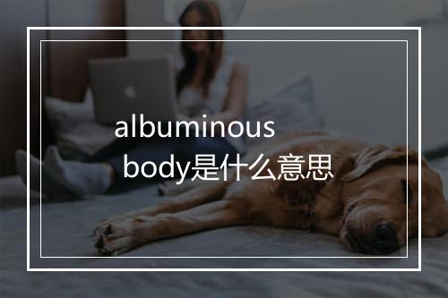 albuminous body是什么意思