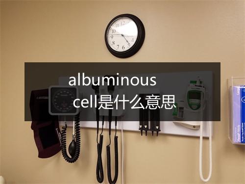 albuminous cell是什么意思