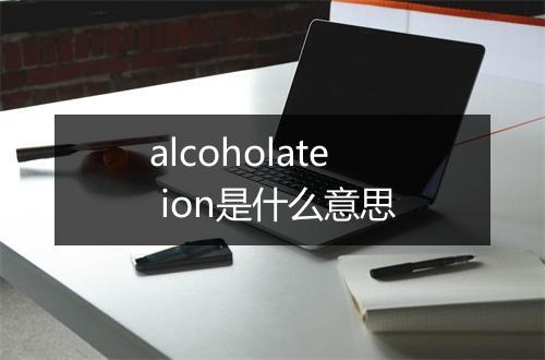 alcoholate ion是什么意思