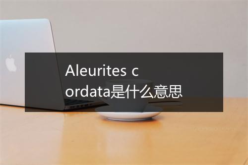 Aleurites cordata是什么意思