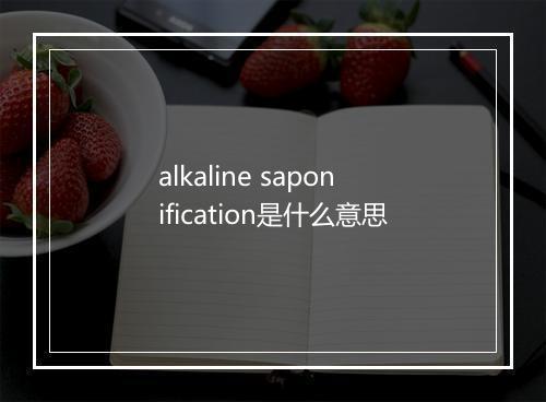 alkaline saponification是什么意思