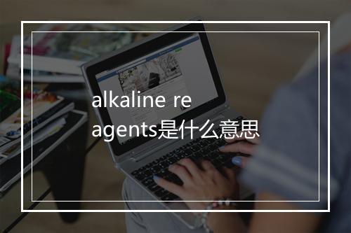 alkaline reagents是什么意思