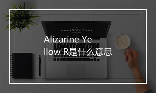 Alizarine Yellow R是什么意思