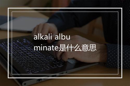 alkali albuminate是什么意思