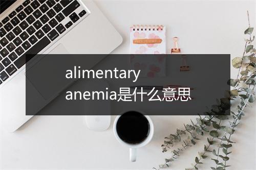 alimentary anemia是什么意思