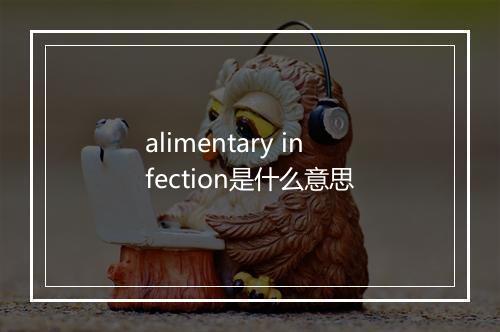 alimentary infection是什么意思