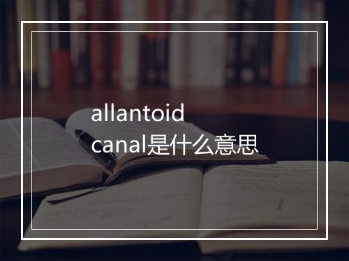 allantoid canal是什么意思