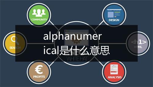 alphanumerical是什么意思