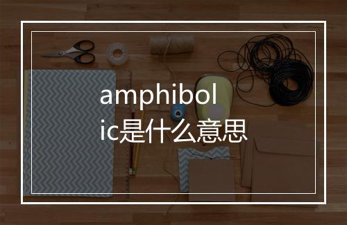 amphibolic是什么意思