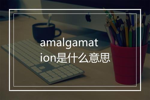 amalgamation是什么意思