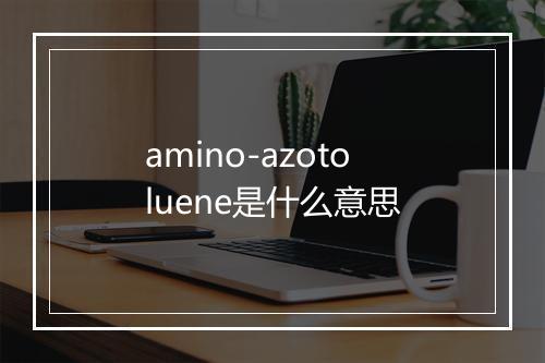 amino-azotoluene是什么意思