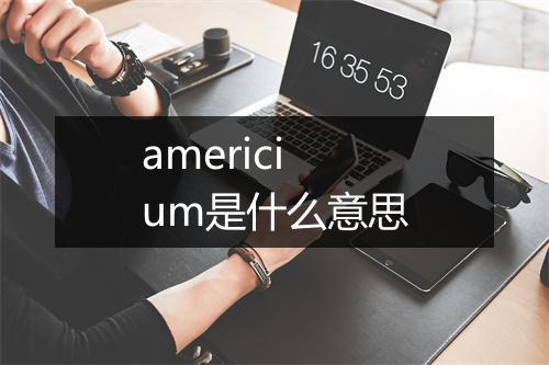 americium是什么意思