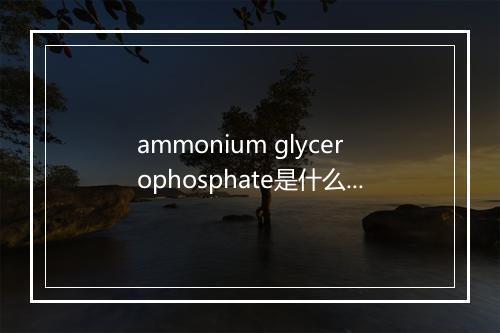 ammonium glycerophosphate是什么意思