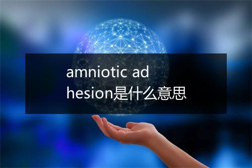 amniotic adhesion是什么意思