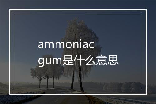 ammoniac gum是什么意思