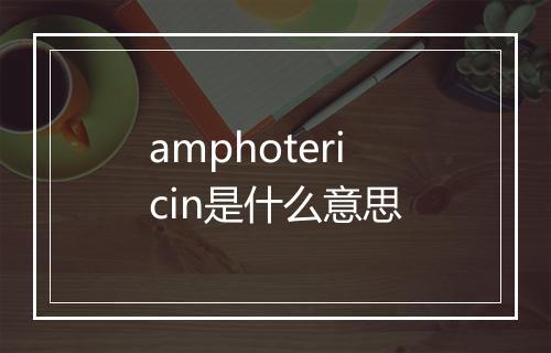 amphotericin是什么意思