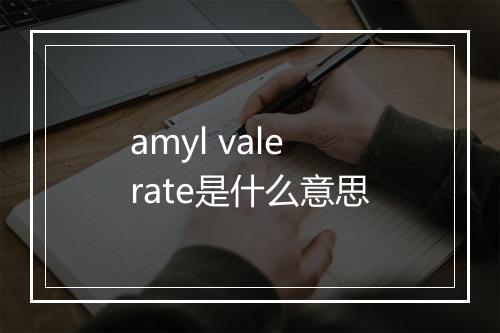 amyl valerate是什么意思