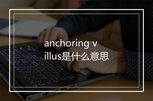 anchoring villus是什么意思