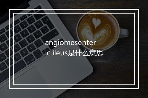 angiomesenteric ileus是什么意思