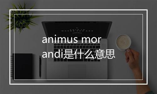 animus morandi是什么意思