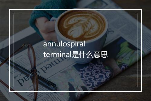 annulospiral terminal是什么意思