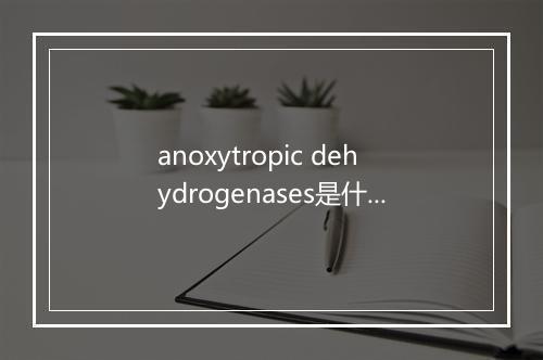 anoxytropic dehydrogenases是什么意思