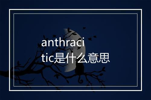 anthracitic是什么意思