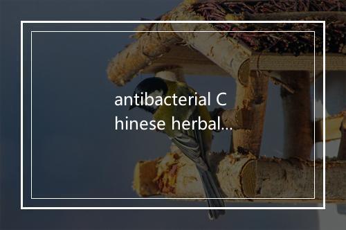 antibacterial Chinese herbal medicines是什么意思