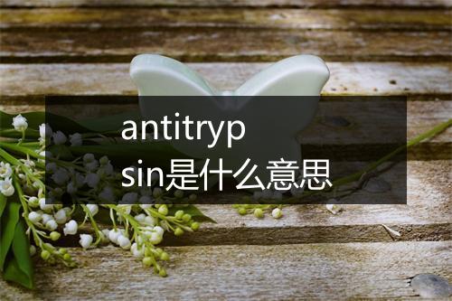 antitrypsin是什么意思