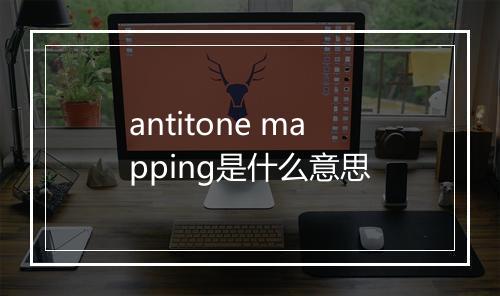 antitone mapping是什么意思