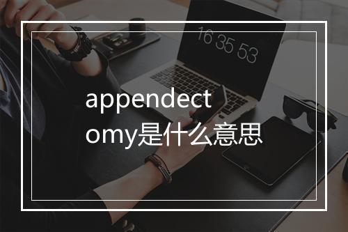 appendectomy是什么意思