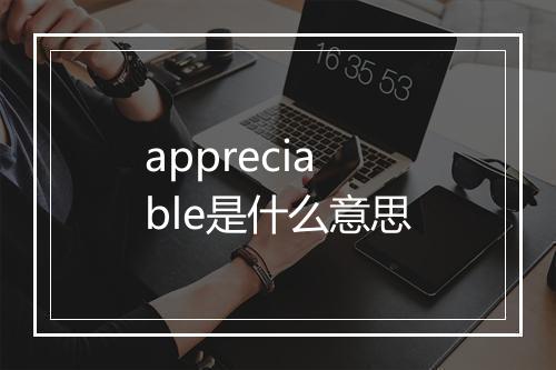 appreciable是什么意思