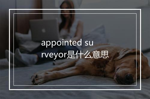 appointed surveyor是什么意思